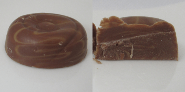 「キャラメルチョコレート マーブルミルク」の切断面